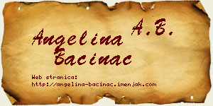 Angelina Baćinac vizit kartica